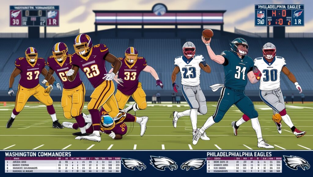 washington commanders vs philadelphia eagles match player stats