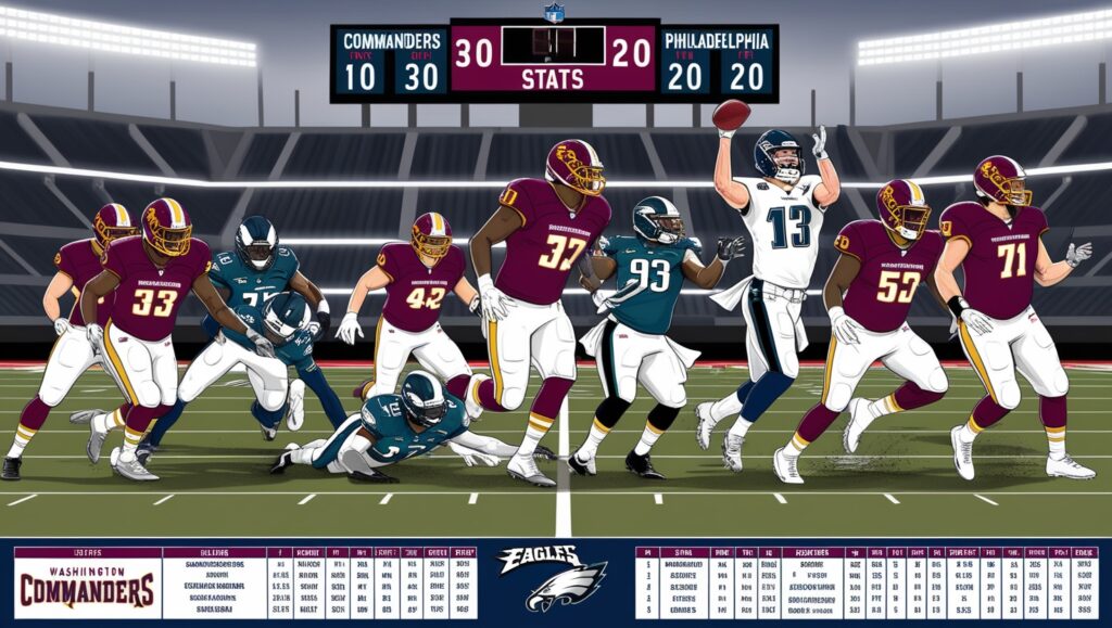 washington commanders vs philadelphia eagles match player stats