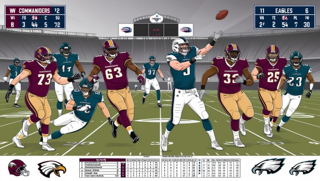 washington commanders vs philadelphia eagles match player stats