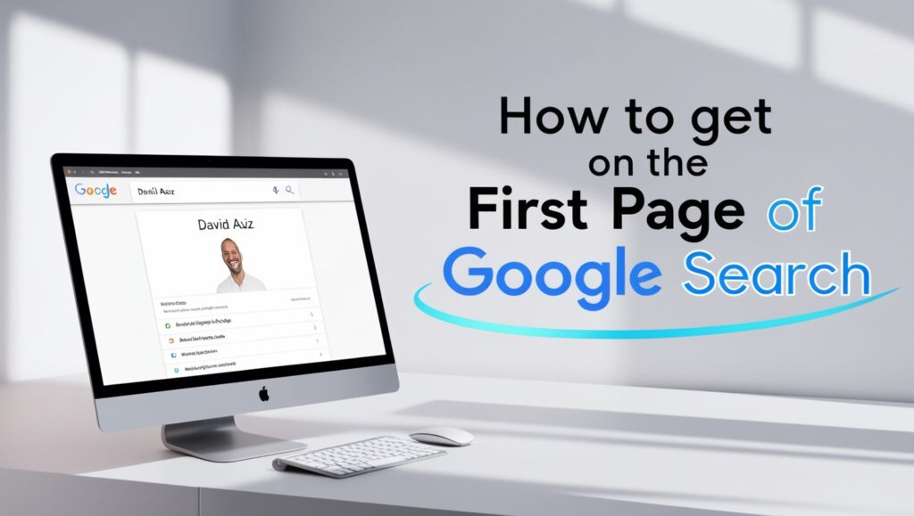 how to get on first page of google search david aziz