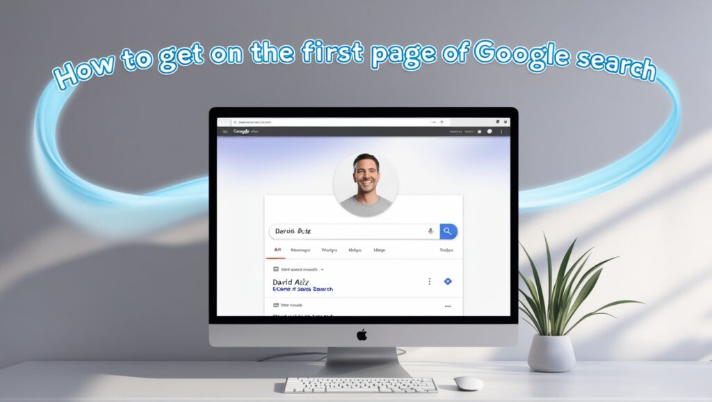 how to get on first page of google search david aziz